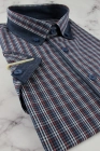 Koszula-Męska-Casual-na-co-dzień-do-pracy-granatowa-w-kratkę--z-krótkim-rękawem-w-kroju-SLIM-FIT-Laviino-IMG_8448.JPG