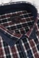 Koszula-Męska-Casual-na-co-dzień-do-pracy-bordowa-w-kratkę--z-krótkim-rękawem-w-kroju-SLIM-FIT-Laviino-IMG_8473.JPG