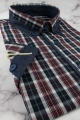 Koszula-Męska-Casual-na-co-dzień-do-pracy-bordowa-w-kratkę--z-krótkim-rękawem-w-kroju-SLIM-FIT-Laviino-IMG_8477.JPG