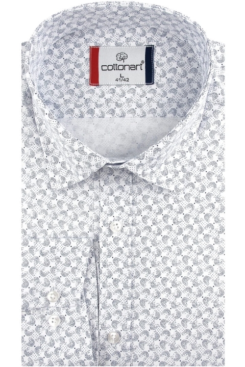 Koszula-Męska-Elegancka-Wizytowa-do-garnituru-biała-we-wzorki-z-długim-rękawem-w-kroju-SLIM-FIT-Cottonart-IMG_3065.JPG