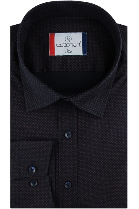 Koszula-Męska-Elegancka-Wizytowa-do-garnituru-czarna-we-wzorki-z-długim-rękawem-w-kroju-SLIM-FIT-Cottonart-IMG_3076.JPG