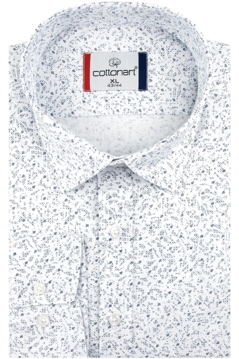 Koszula-Męska-Elegancka-Wizytowa-do-garnituru-biała-wzorki-z-długim-rękawem-w-kroju-SLIM-FIT-Cottonart-IMG_5753.JPG
