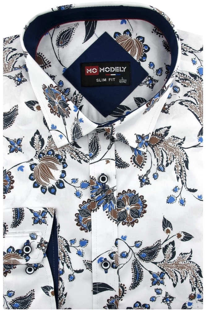 Koszula-Męska-Elegancka-Wizytowa-do-garnituru-biała-w-kwiatki-z-długim-rękawem-w-kroju-SLIM-FIT-Modely-IMG_0974.JPG