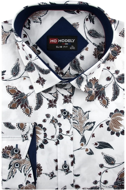 Koszula-Męska-Elegancka-Wizytowa-do-garnituru-biała-w-kwiatki-z-długim-rękawem-w-kroju-SLIM-FIT-Modely-IMG_0992.JPG