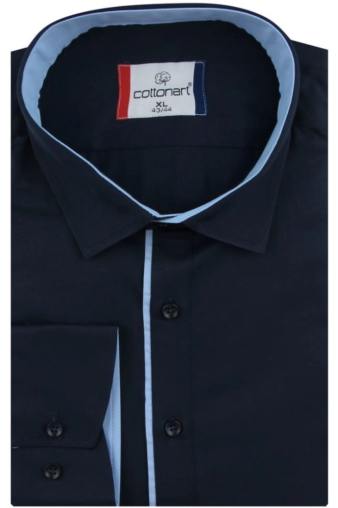 Koszula-Męska-Elegancka-Wizytowa-do-garnituru-gładka-granatowa-z-lamówką-długim-rękawem-w-kroju-SLIM-FIT-IMG_7846.JPG