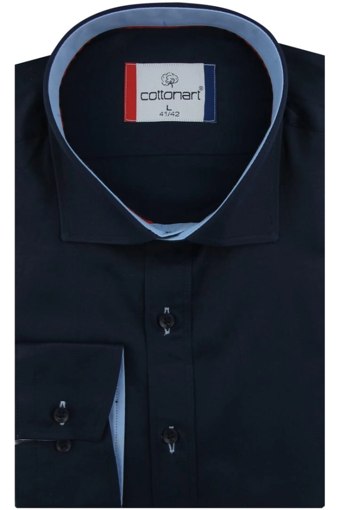 Koszula-Męska-Elegancka-Wizytowa-do-garnituru-gładka-granatowa-długim-rękawem-w-kroju-SLIM-FIT-IMG_7894.JPG