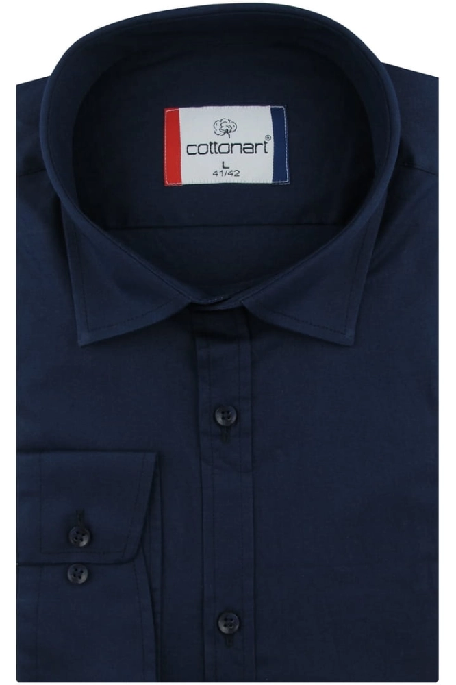 Koszula-Męska-Elegancka-Wizytowa-do-garnituru-gładka-granatowa-długim-rękawem-w-kroju-SLIM-FIT-IMG_8118.JPG