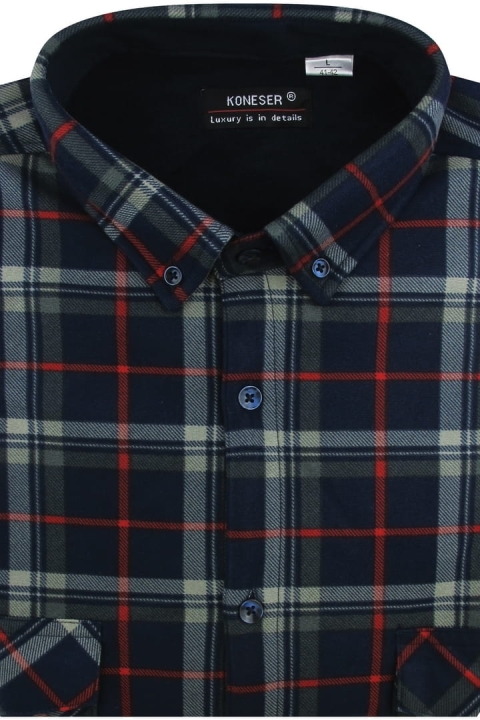 Polarowa-Koszula-Męska-na-co-dzień-Casual-granatowa-w-kratę-z-długim-rękawem-w-kroju-REGULAR-IMG_1232.JPG