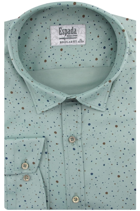 Koszula-Męska-Elegancka-Wizytowa-do-garnituru-zielona-w-kropki-z-długim-rękawem-w-kroju-REGULAR-IMG_2878.JPG