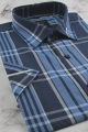 Koszula-Męska-Codzienna-Bawełniana-Casual-granatowa-w-kratkę-z-krótkim-rękawem-w-kroju-REGULAR-IMG_4995-.JPG