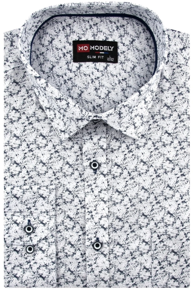 Lniana-Koszula-Męska-Codzienna-Casual-biała-we-wzorki-z-długim-rekawem-w-kroju-SLIM-FIT-IMG_5703.JPG
