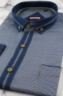 Koszula-Męska-Codzienna-Casual-granatowa-w-kratkę-z-dodatkiem-jeans-z-długim-rekawem-w-kroju-SLIM-FIT-IMG_6413.JPG