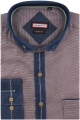 Koszula-Męska-Codzienna-Casual-czerwona-w-kratkę-z-dodatkiem-jeans-z-długim-rekawem-w-kroju-SLIM-FIT-IMG_6425.JPG