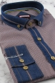 Koszula-Męska-Codzienna-Casual-czerwona-w-kratkę-z-dodatkiem-jeans-z-długim-rekawem-w-kroju-SLIM-FIT-IMG_6429.JPG