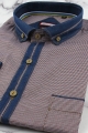 Koszula-Męska-Codzienna-Casual-czerwona-w-kratkę-z-dodatkiem-jeans-z-długim-rekawem-w-kroju-SLIM-FIT-IMG_6431.JPG