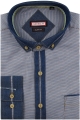 Koszula-Męska-Codzienna-Casual-brązowa-w-kratkę-z-dodatkiem-jeans-z-długim-rekawem-w-kroju-SLIM-FIT-IMG_6442.JPG