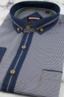 Koszula-Męska-Codzienna-Casual-brązowa-w-kratkę-z-dodatkiem-jeans-z-długim-rekawem-w-kroju-SLIM-FIT-IMG_6448.JPG