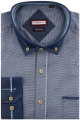 Koszula-Męska-Codzienna-Casual-granatowa-w-kratkę-z-dodatkiem-jeans-z-długim-rekawem-w-kroju-SLIM-FIT-IMG_6459.JPG