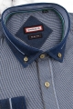 Koszula-Męska-Codzienna-Casual-granatowa-w-kratkę-z-dodatkiem-jeans-z-długim-rekawem-w-kroju-SLIM-FIT-IMG_6461.JPG
