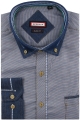 Koszula-Męska-Codzienna-Casual-brązowa-w-kratkę-z-dodatkiem-jeans-z-długim-rekawem-w-kroju-SLIM-FIT-IMG_6478.JPG