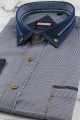 Koszula-Męska-Codzienna-Casual-brązowa-w-kratkę-z-dodatkiem-jeans-z-długim-rekawem-w-kroju-SLIM-FIT-IMG_6484.JPG