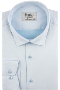 Koszula Męska Elegancka Wizytowa do garnituru gładka błękitna z długim rękawem w kroju REGULAR FIT Espada Men's Wear H723