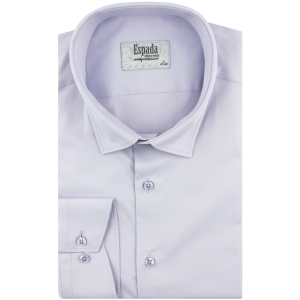 Koszula Męska Elegancka Wizytowa do garnituru gładka fioletowa z długim rękawem w kroju REGULAR FIT Espada Men's Wear H734