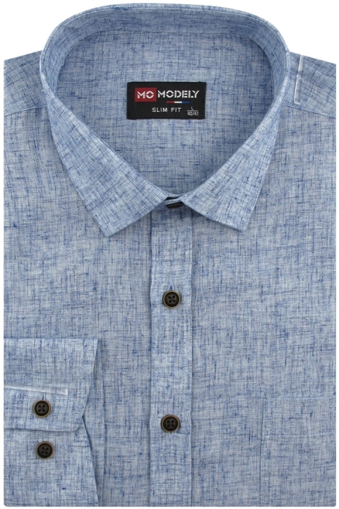 Lniana-Koszula-Męska-Codzienna-Casual-granatowa-melanż-z-długim-rękawem-w kroju-SLIM-FIT-IMG_0175.JPG