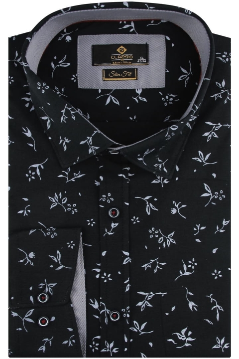 Koszula-Męska-Elegancka-Wizytowa-do-garnituru-czarna-w-kwiatki-z-długim-rękawem-w-kroju-SLIM-FIT-Classo-IMG_3413.JPG