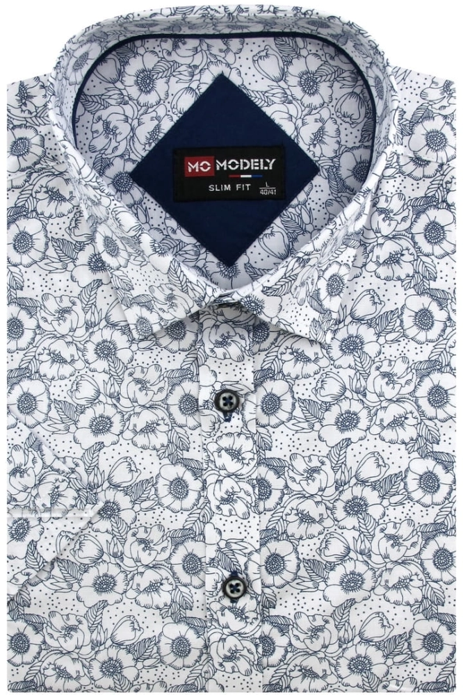 Koszula-Męska-Elegancka-Wizytowa-do-garnituru-biała-w-kwiatki-z-krótkim-rękawem-w-kroju-SLIM-FIT-IMG_5323-.JPG