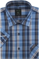 Koszula-Męska-Codzienna-Bawełniana-Casual-niebieska-w-kratkę-z-krótkim-rękawem-w-kroju-REGULAR-IMG_5020-.JPG