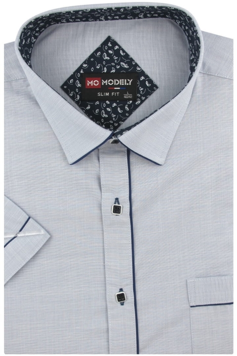 Lniana-Koszula-Męska-Codzienna-Casual-jasna-szara-z-krótkim-rekawem-w-kroju-SLIM-FIT-IMG_2543.JPG