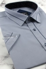 Koszula-Męska-Elegancka-Wizytowa-do-garnituru-gładka-szara-z-lamówką-z-krótkim-rekawem-w-kroju-SLIM-FIT-IMG_2700.JPG