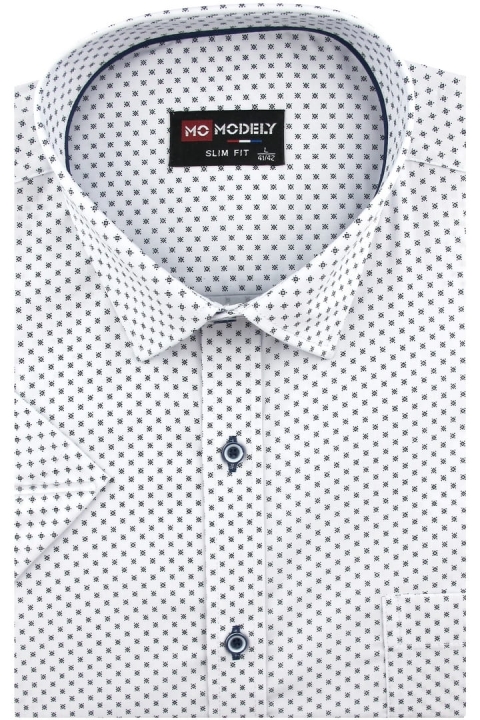 Koszula-Męska-Elegancka-Wizytowa-do-garnituru-biała-we-wzorki-z-krótkim-rękawem-w-kroju-SLIM-FIT-IMG_3635.JPG