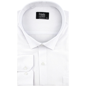 Duża Koszula Męska Elegancka Wizytowa do garnituru gładka biała z długim rękawem Duże rozmiary Espada Men's Wear J309
