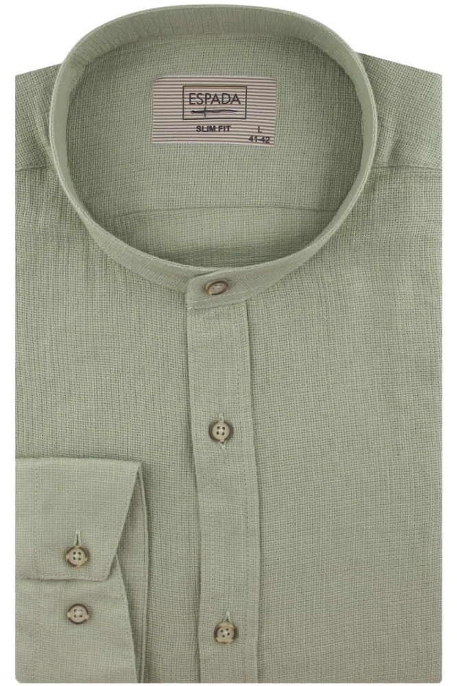 Lniana-Koszula-Męska-Codzienna-Casual-gładka-zielona-z-długim-rękawem-w-kroju-SLIM-FIT-IMG_4265.JPG