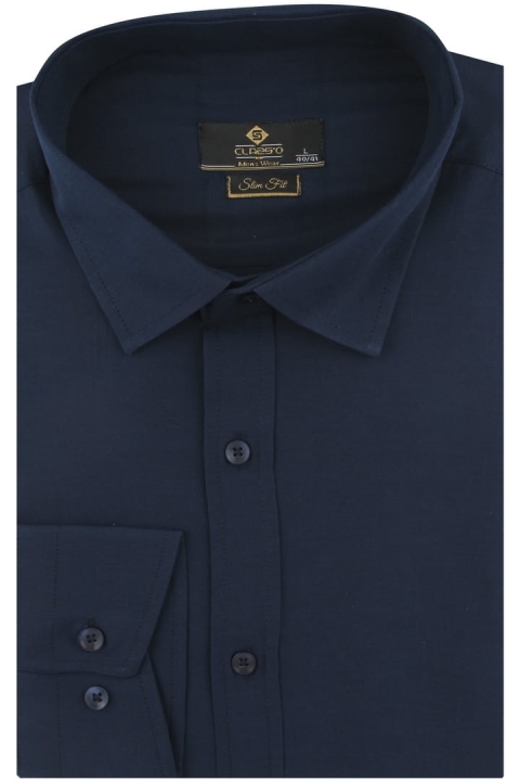 Koszula-Męska-Elegancka-Wizytowa-do-garnituru-gładka-granatowa-z-długim-rękawem-w-kroju-SLIM-FIT-IMG_4436.JPG