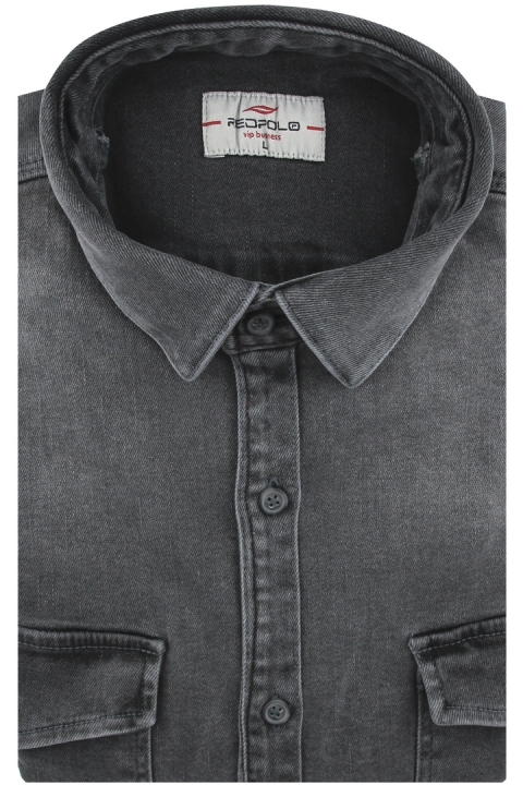 Koszula-Męska-Jeansowa-Dżinsowa-Casual-gładka-grafitowa-z-długim-rękawem-w-kroju-SLIM-FIT-IMG_5980.JPG