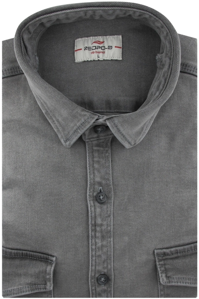 Koszula-Męska-Jeansowa-Dżinsowa-Casual-gładka-szara-z-długim-rękawem-w-kroju-SLIM-FIT-IMG_5995.JPG