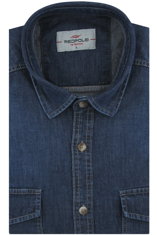 Koszula-Męska-Jeansowa-Dżinsowa-Casual-gładka-granatowa-z-długim-rękawem-w-kroju-SLIM-FIT-IMG_6051.JPG