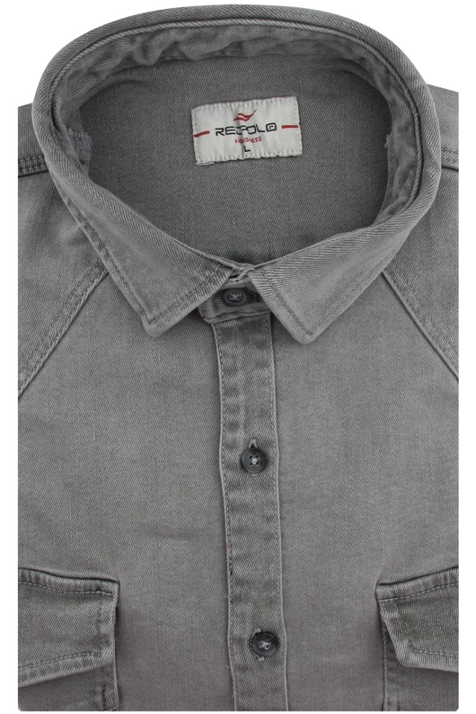 Koszula-Męska-Jeansowa-Dżinsowa-Casual-gładka-szara-z-długim-rękawem-w-kroju-SLIM-FIT-IMG_6415.JPG
