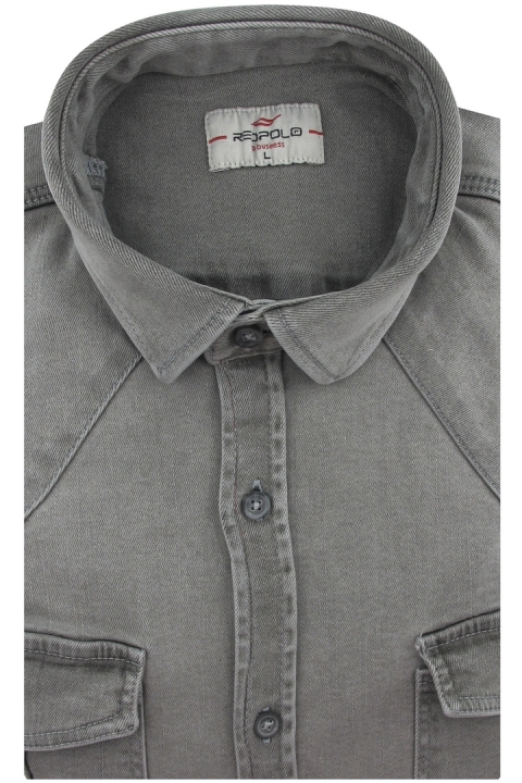 Koszula-Męska-Jeansowa-Dżinsowa-Casual-gładka-szara-z-długim-rękawem-w-kroju-SLIM-FIT-IMG_6423.JPG