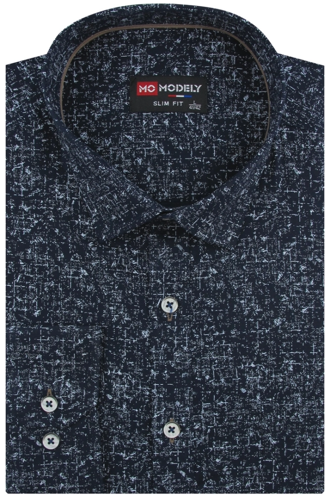 Koszula-Męska-Elegancka-Wizytowa-do-garnituru-ciemna-granatowa-we-wzorki-z-długim-rękawem-w kroju-SLIM-FIT-IMG_6614.JPG