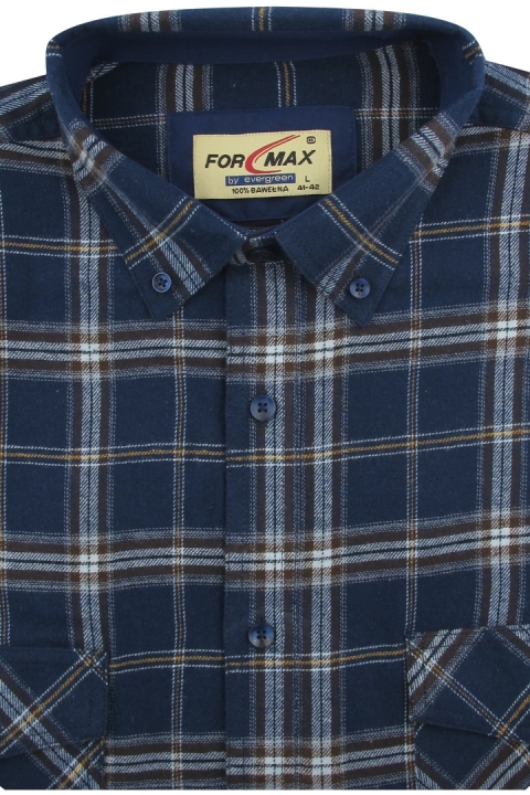 Flanelowa-Koszula-Męska-Codzienna-Casual-granatowa-w-kratę-z-długim-rękawem-w-kroju-REGULAR-IMG_6970.JPG