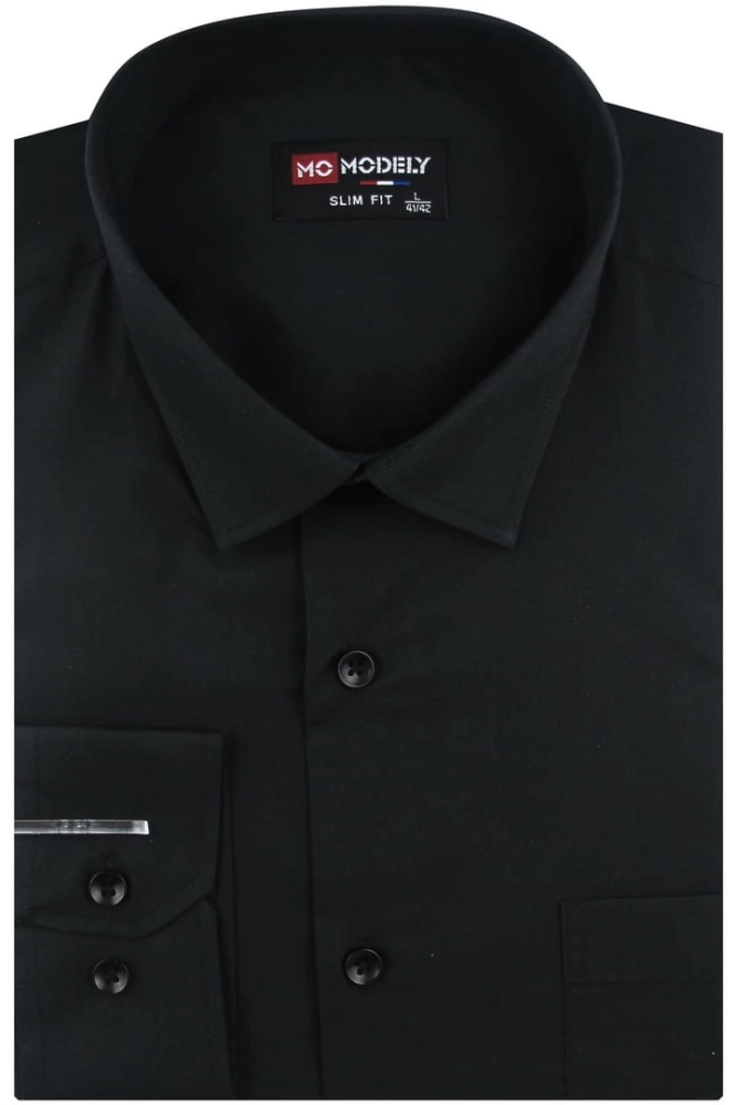 Koszula-Męska-Elegancka-Wizytowa-do-garnituru-gładka-czarna-z-długim-rekawem-w-kroju-SLIM-FIT-IMG_8998.JPG