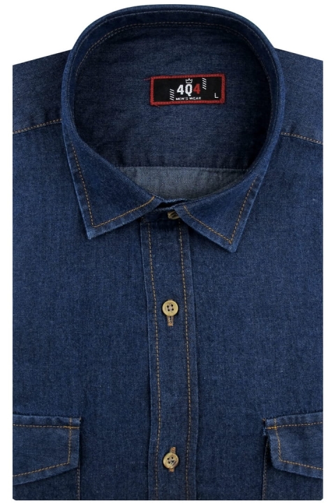 Koszula-Męska-Jeansowa-gładka-granatowa-z-długim-rękawem-w-kroju-SLIM-FIT-IMG_9610.JPG
