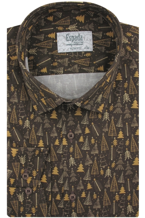 Koszula-Męska-Elegancka-na-święta-brązowa-z-motywem-świątecznym-z-długim-rękawem-w-kroju-SLIM-FIT-IMG_8400.JPG