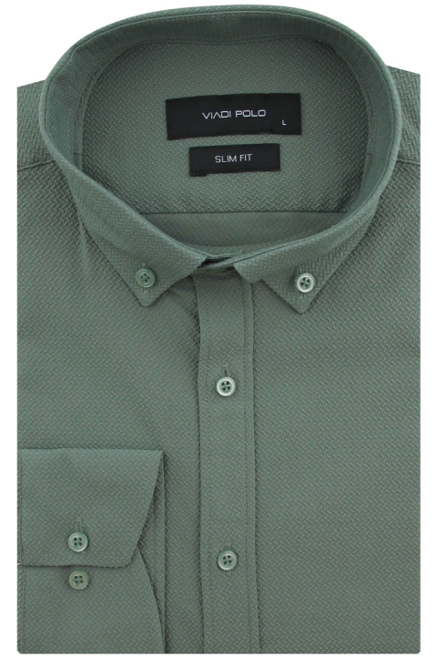 Koszula-Męska-Codzienna-Casual-zielona-ze-strukturą-długim-rękawem-w-kroju-SLIM-FIT-IMG_9283.JPG