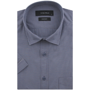 Koszula Męska Casual Fioletowa w Kratkę Slim Fit Viadi Polo R157