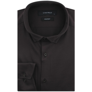 Koszula Męska Casual Czekoladowa Dzianinowa Slim Fit Viadi Polo L181